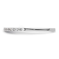 14K White Gold 0.17 Carat Lab Grown Diamond VS SI+ G+ Complete Wedding Band view 3
