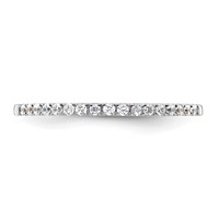 14K White Gold 0.17 Carat Lab Grown Diamond VS SI+ G+ Complete Wedding Band view 4