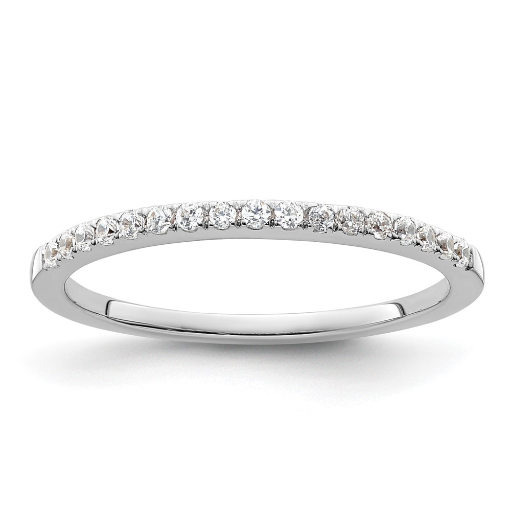 14K White Gold 0.17 Carat Lab Grown Diamond VS SI+ G+ Complete Wedding Band