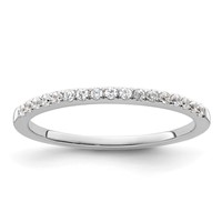 14K White Gold 0.17 Carat Lab Grown Diamond VS SI+ G+ Complete Wedding Band view 1