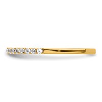 14K Yellow Gold 0.17 Carat Lab Grown Diamond VS SI+ G+ Complete Wedding Band view 3