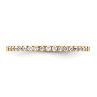 14K Yellow Gold 0.17 Carat Lab Grown Diamond VS SI+ G+ Complete Wedding Band view 4