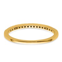 14K Yellow Gold 0.17 Carat Lab Grown Diamond VS SI+ G+ Complete Wedding Band view 5