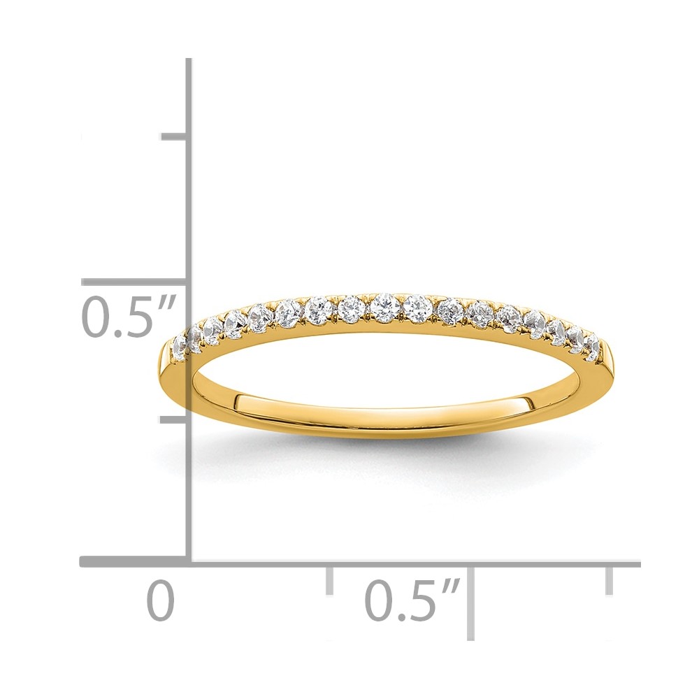 14k 1/6 carat Lab Grown Diamond VS/SI+ G+ Complete Wedding Band (RM2042B-017-7YLG)
