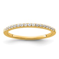 14K Yellow Gold 0.17 Carat Lab Grown Diamond VS SI+ G+ Complete Wedding Band view 1
