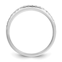 14K White Gold 0.25 Carat Lab Grown Diamond VS SI+ G+ Complete Wedding Band view 2