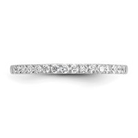 14K White Gold 0.25 Carat Lab Grown Diamond VS SI+ G+ Complete Wedding Band view 5