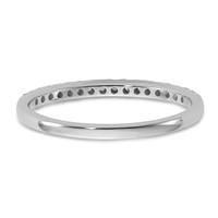 14K White Gold 0.25 Carat Lab Grown Diamond VS SI+ G+ Complete Wedding Band view 5