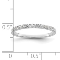 14K White Gold 0.25 Carat Lab Grown Diamond VS SI+ G+ Complete Wedding Band view 4