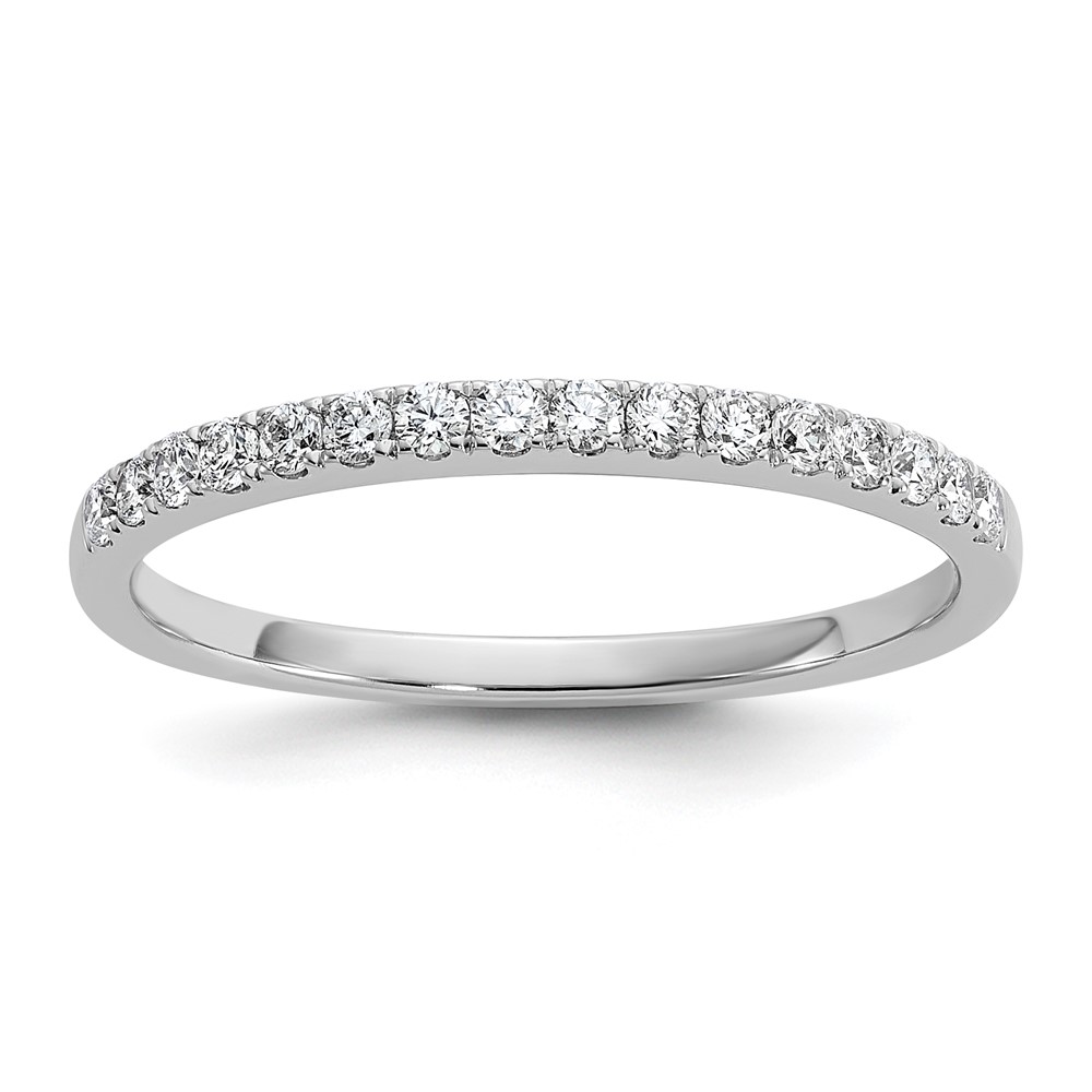 14K White Gold 0.25 Carat Lab Grown Diamond VS SI+ G+ Complete Wedding Band