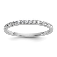14K White Gold 0.25 Carat Lab Grown Diamond VS SI+ G+ Complete Wedding Band view 1