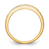 14K Yellow Gold 0.25 Carat Lab Grown Diamond VS SI+ G+ Complete Wedding Band view 2