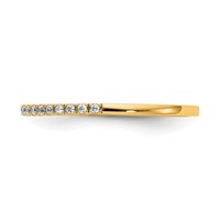 14K Yellow Gold 0.25 Carat Lab Grown Diamond VS SI+ G+ Complete Wedding Band view 3