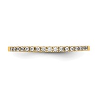 14K Yellow Gold 0.25 Carat Lab Grown Diamond VS SI+ G+ Complete Wedding Band view 4