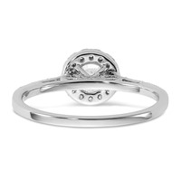 14K White Gold 0.75 Carat Lab Grown Diamond VS SI+ G+ Complete Halo Engagement Ring view 5