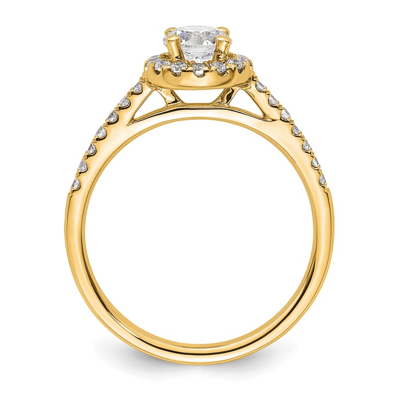 14k 3/4 carat Lab Grown Diamond VS/SI+ G+ Complete Size 9 Halo Engagement Ring