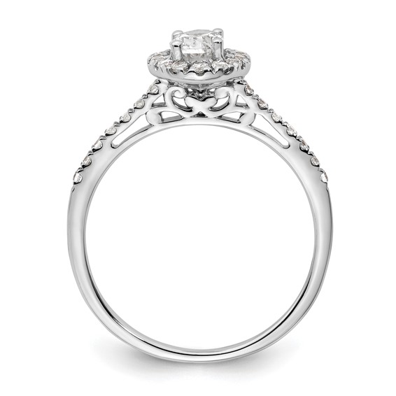 Oval Halo Diamond Semi-mount Engagement Rings