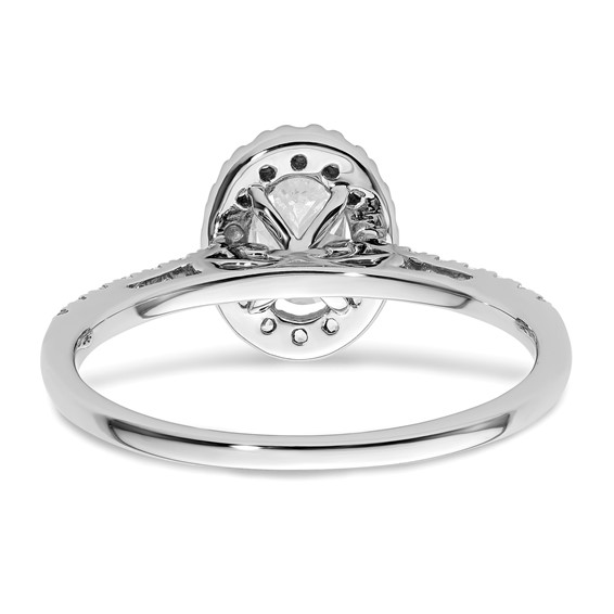 Oval Halo Diamond Semi-mount Engagement Rings