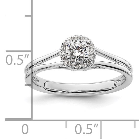 Halo Diamond Semi-mount Engagement Rings