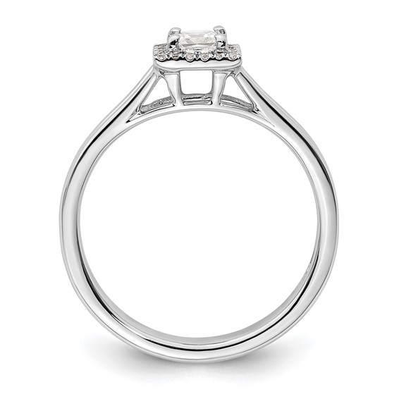 Princess Halo Diamond Semi-mount Engagement Rings