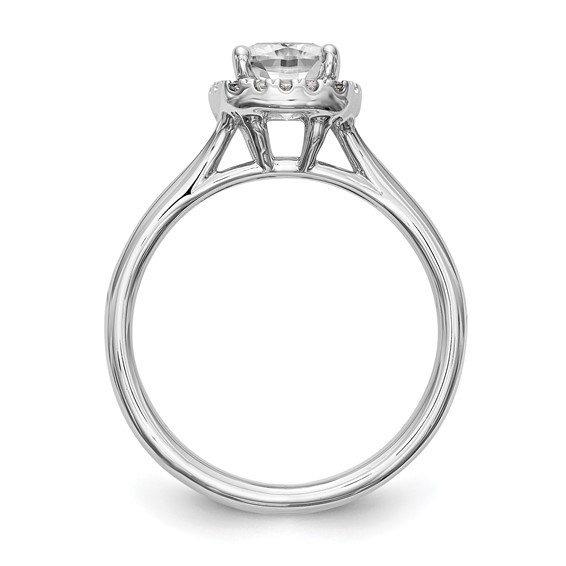 Cushion Halo Diamond Semi-mount Engagement Rings