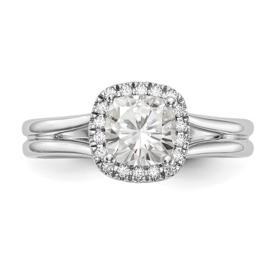 Cushion Halo Diamond Semi-mount Engagement Rings