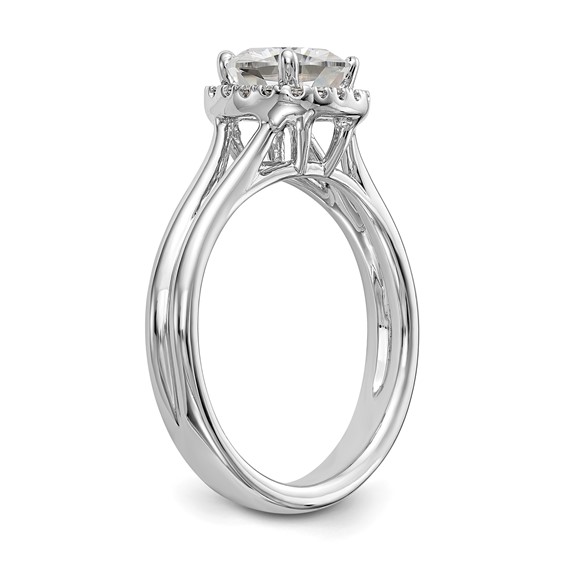 Cushion Halo Diamond Semi-mount Engagement Rings