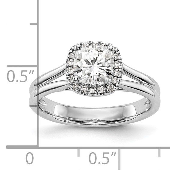 Cushion Halo Diamond Semi-mount Engagement Rings