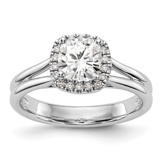 Cushion Halo Diamond Semi-mount Engagement Rings
