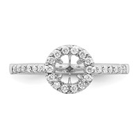 True Origin 14K White Gold 0.25 Carat Lab Grown Diamond VS+ F+ Semi-Mount Round Halo Engagement Ring view 4