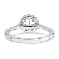 True Origin 14K White Gold 0.25 Carat Lab Grown Diamond VS+ F+ Semi-Mount Round Halo Engagement Ring view 5
