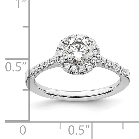 True Origin Lab Grown Diamond Round Halo Engagement Rings