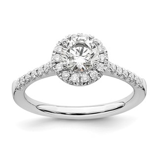 True Origin Lab Grown Diamond Round Halo Engagement Rings