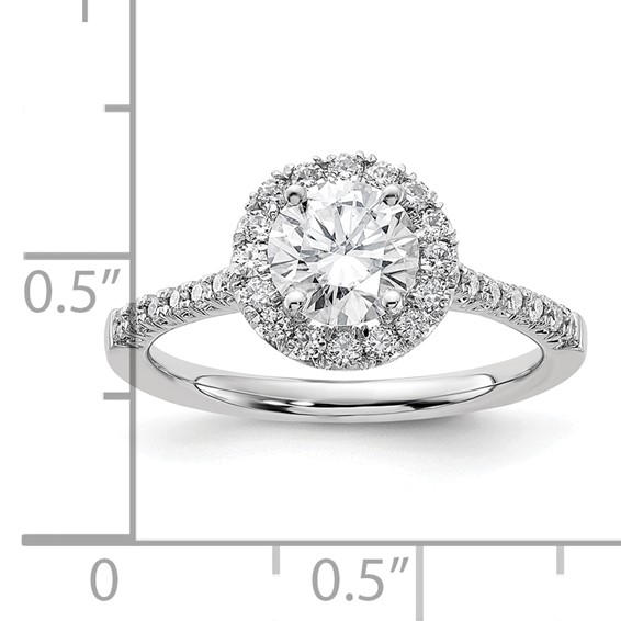 Round Halo Engagement Ring Mounting