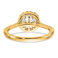 14K Yellow Gold 0.33 Carat Lab Grown Diamond VS SI+ G+ 1 Carat Center Round Semi Mount Engagement Ring view 5