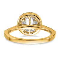 14K Yellow Gold 0.50 Carat Lab Grown Diamond VS SI+ G+ 1.50 Carat Center Round Semi Mount Engagement Ring view 5
