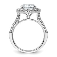 14K Rose Gold 0.62 Carat Lab Grown Diamond VS SI+ G+ 3 Carat Center Round Semi Mount Engagement Ring view 2