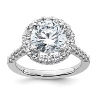 14K Rose Gold 0.62 Carat Lab Grown Diamond VS SI+ G+ 3 Carat Center Round Semi Mount Engagement Ring view 1