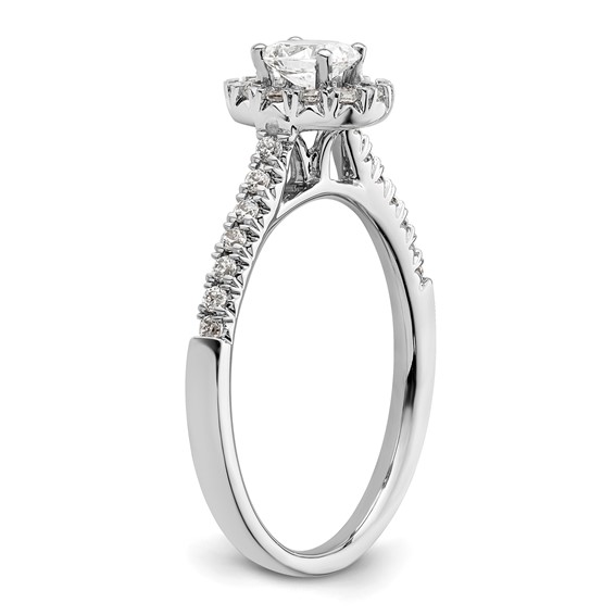 Oval Halo Diamond Semi-mount Engagement Rings