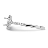 True Origin 14K White Gold 0.33 Carat Lab Grown Diamond VS+ F+ Semi-Mount Oval Halo Engagement Ring view 3