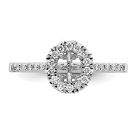 True Origin 14K White Gold 0.33 Carat Lab Grown Diamond VS+ F+ Semi-Mount Oval Halo Engagement Ring view 4