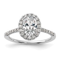 True Origin 14K White Gold 1.38 Carat Certified Lab Grown Diamond VS+ F+ Oval Complete Halo Engagement Ring view 1