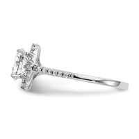 True Origin 14K Rose Gold 0.88 Carat Certified Lab Grown Diamond VS+ F+ Oval Complete Halo Engagement Ring view 3