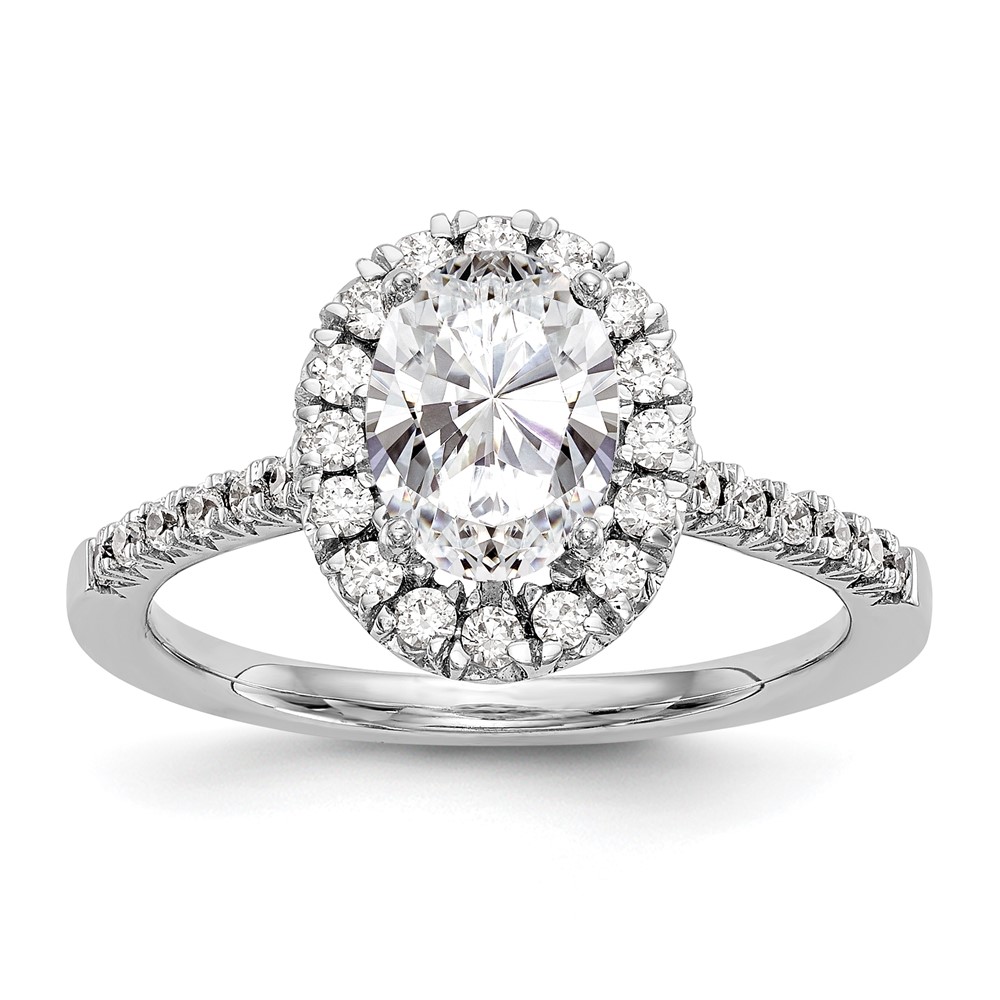 True Origin 14K Rose Gold 0.88 Carat Certified Lab Grown Diamond VS+ F+ Oval Complete Halo Engagement Ring