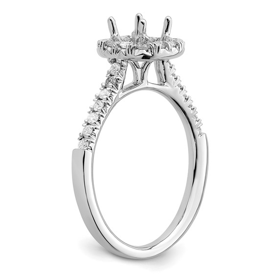 True Origin Lab Grown Diamond Semi-Mount Cushion Halo Engagement Rings