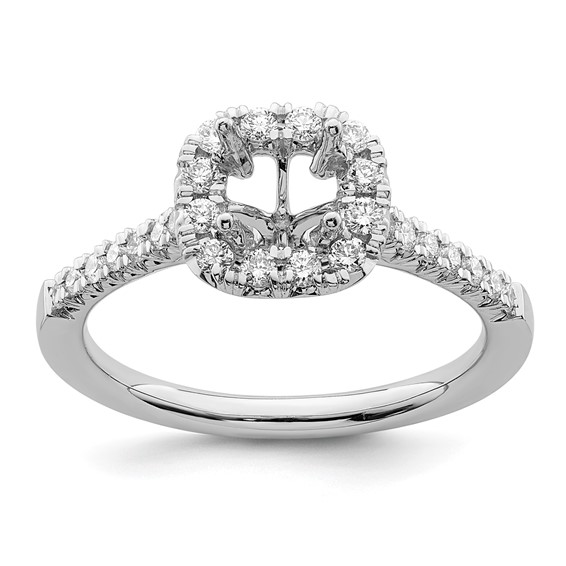 True Origin Lab Grown Diamond Semi-Mount Cushion Halo Engagement Rings