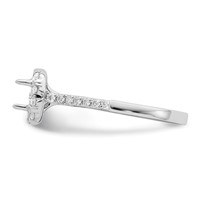 True Origin 14K White Gold 0.50 Carat Lab Grown Diamond VS+ F+ Semi-Mount Asscher Halo Engagement Ring view 3