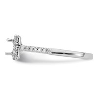 True Origin 14K White Gold 0.33 Carat Lab Grown Diamond VS+ F+ Semi-Mount Princess Halo Engagement Ring view 3