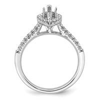 True Origin 14K White Gold 0.33 Carat Lab Grown Diamond VS+ F+ Semi-Mount Marquise Halo Engagement Ring view 2