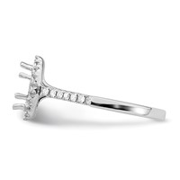 True Origin 14K White Gold 0.33 Carat Lab Grown Diamond VS+ F+ Semi-Mount Marquise Halo Engagement Ring view 3